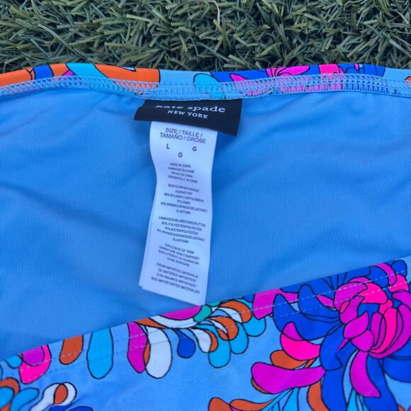 NWT Kate Spade Spring Waters High Cut Bikini Bottom Size Large Resort Wear - Picture 5 of 6